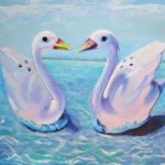 Susan_Rudoler_Salt and Pepper Swans ASwimming